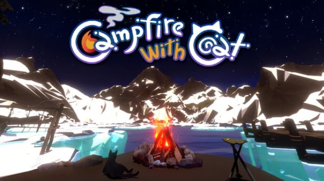 Campfire with Cat Free Download